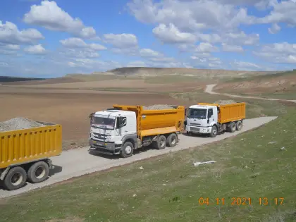 Kamyonla stabilize taşınması